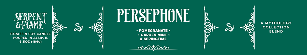 Persephone Candle, Pomegranate Mint: 6.5 oz
