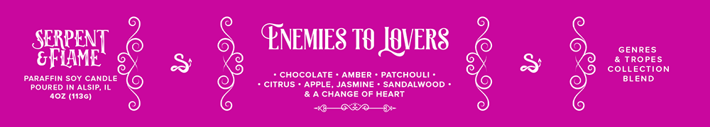 Enemies to Lovers Candle, Chocolate Amber: 4oz Candle Tin