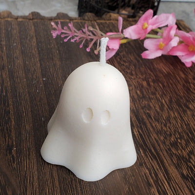 Soy Wax Ghost Candle, Soy Candle, Halloween Candle, Scented: Nag Champa / Purple