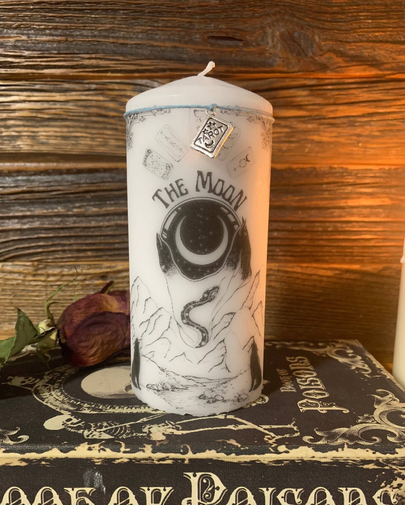 The Moon Tarot Card Decor Candle