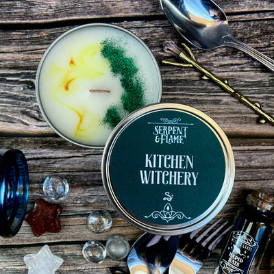 Kitchen Witchery Candle, Lemon Verbena Rosemary: 6.5oz Candle Tin